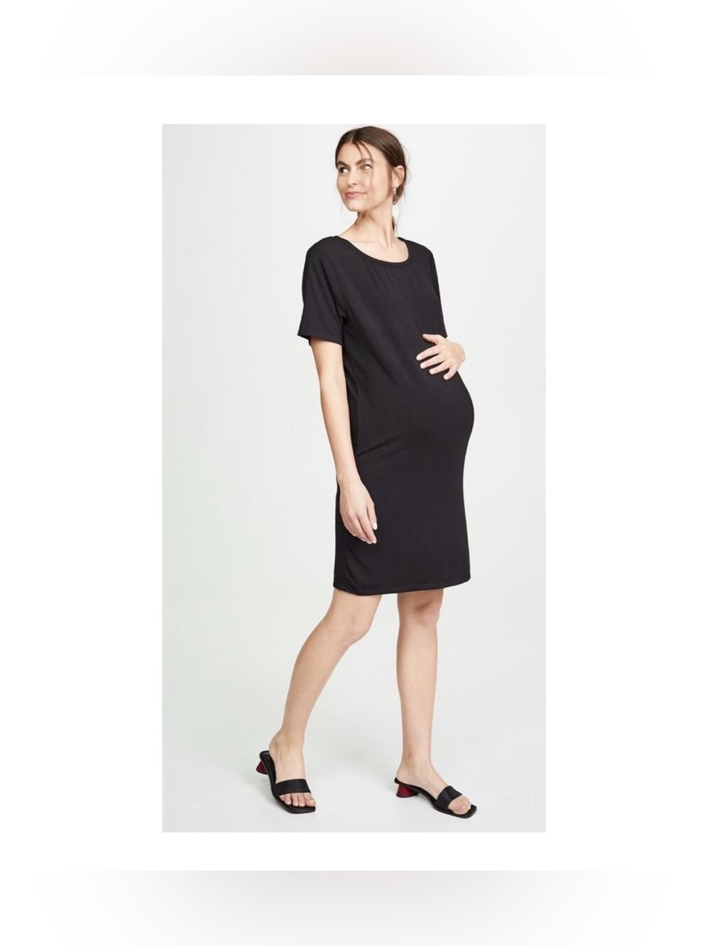 Hatch Layers T-Shirt Dress Modal Spandex Blend Maternity Size Small EUC